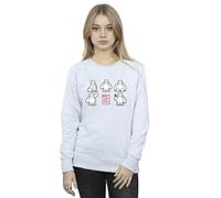 Disney Women's Big Hero 6 Baymax Many Poses Sweatshirt in Grey | Size: Large Disney Grey L
