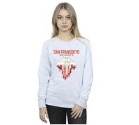 Disney Women's Big Hero 6 Baymax San Fransokyo Heart Sweatshirt in Grey | Size: Small Disney Grey S