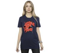 Disney Women's Big Hero 6 Baymax Suite Pose Cotton Boyfriend T-Shirt in Navy | Size: 2XL Disney Navy 2XL