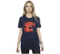 Disney Women's Big Hero 6 Baymax Suite Pose Cotton Boyfriend T-Shirt in Navy | Size: Large Disney Navy L