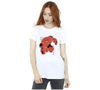 Disney Women's Big Hero 6 Baymax Suite Pose Cotton Boyfriend T-Shirt in White | Size: Medium Disney White M