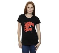 Disney Women's Big Hero 6 Baymax Suite Pose Cotton T-Shirt in Black | Size: Small Disney Black S