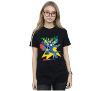Disney Women's Big Hero 6 Fred Ultimate Kaiju Cotton Boyfriend T-Shirt in Black | Size: 3XL Disney Black 3XL