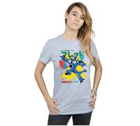 Disney Women's Big Hero 6 Fred Ultimate Kaiju Cotton Boyfriend T-Shirt in Grey | Size: 2XL Disney Grey 2XL