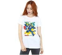 Disney Women's Big Hero 6 Fred Ultimate Kaiju Cotton Boyfriend T-Shirt in White | Size: Medium Disney White M