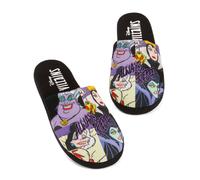 Disney Villains Slippers for Women | Ladies Adults Maleficent Ursula Evil Queen House Shoes Merchandise Gifts for Her | Foam Slip On 5-6 UK Black