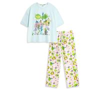 Disney Womens Blue Bugs Life Short Sleeve Long Leg Pyjama Set - X-Small