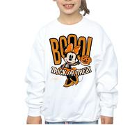 Disney Women's Boo Minnie Mouse Sweatshirt in White | Size: Large Disney White L