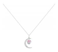 Disney Silver Mickey and Minnie Moon Necklace - F67146