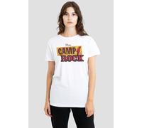 Disney Women's Camp Rock Classic Logo T-Shirt, White | Size: Medium Disney White M