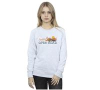 Disney Women's Cars Explore The Open Road Sweatshirt in Grey | Size: Large Disney Grey L