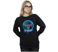 Disney Women's Cars Globe Movie Poster Sweatshirt in Black | Size: Medium Disney Black M