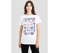 Disney Women's Cars Lightning McQueen 198 T-Shirt, White | Size: Large Disney White L