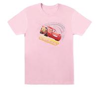 Disney Women's Cars Lightning McQueen Boyfriend Fit T-Shirt Baby Pink Large