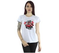 Disney Women's Cars Lightning McQueen Collage Cotton T-Shirt in Grey | Size: 2XL Disney Grey 2XL