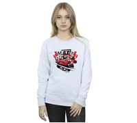 Disney Women's Cars Lightning McQueen Collage Sweatshirt in Grey | Size: 2XL Disney Grey 2XL