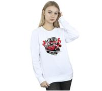 Disney Women's Cars Lightning McQueen Collage Sweatshirt in White | Size: Medium Disney White M