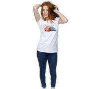 Disney Women's Cars Lightning Vs Storm Cotton T-Shirt in White | Size: Medium Disney White M
