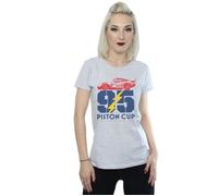 Disney Women's Cars Piston Cup 95 Cotton T-Shirt in Grey | Size: Small Disney Grey S