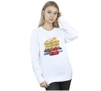 Disney Women's Cars Radiator Springs Group Sweatshirt in White | Size: Small Disney White S