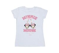 Disney Women's Cherry Club Minnie Mouse Cotton T-Shirt in White | Size: Small Disney White S