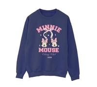 Disney Women's Cherry Club Minnie Mouse Sweatshirt in Navy | Size: 2XL Disney Navy 2XL