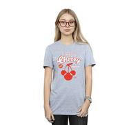 Disney Women's Cherry Much Minnie Mouse T-Shirt in Grey | Size: Medium Disney Grey M