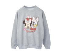 Disney Women's Cherry Pie Minnie Mouse Sweatshirt in Grey | Size: Large Disney Grey L
