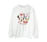 Disney Women's Cherry Pie Minnie Mouse Sweatshirt in White | Size: 3XL Disney White 3XL