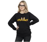 Disney Women's Chip & Dale Character Logo Sweatshirt in Black | Size: Small Disney Black S