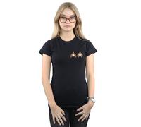 Disney Women's Chip N Dale Backside Breast Print Cotton T-Shirt in Black | Size: 2XL Disney Black 2XL