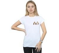 Disney Women's Chip N Dale Backside Breast Print Cotton T-Shirt in White | Size: Small Disney White S