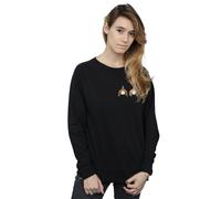 Disney Women's Chip N Dale Backside Breast Print Sweatshirt in Black | Size: Large Disney Black L