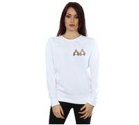 Disney Women's Chip N Dale Backside Breast Print Sweatshirt in White | Size: Large Disney White L