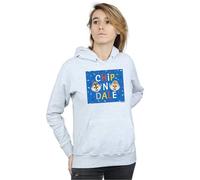 Disney Women's Chip N Dale Blue Frame Hoodie in Grey | Size: 2XL Disney Grey 2XL