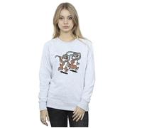 Disney Women's Chip ´n Dale Glasses Sweatshirt in Grey | Size: Large Disney Grey L