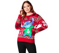 Disney Womens Christmas Jumper Crew Neck Long Sleeves Sweater Warm Top