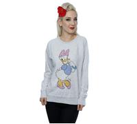 Disney Women's Classic Daisy Duck Heather Sweatshirt in Grey | Size: Medium Disney Grey M