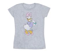 Disney Women's Classic Daisy Duck Heather T-Shirt in Mid Grey | Size: XL Disney Mid Grey XL
