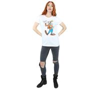 Disney Women's Classic Goofy Cotton Boyfriend T-Shirt in White | Size: Medium Disney White M