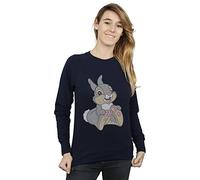 Disney Women's Classic Thumper Sweatshirt Navy Blue XX-Large