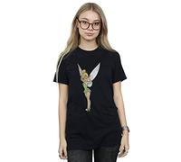 Disney Women's Classic Tinkerbell Boyfriend Fit T-Shirt Medium Black