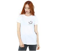 Disney Women's Classics Marie Face Pocket Cotton Boyfriend T-Shirt in White | Size: Small Disney White S
