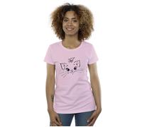Disney Women's Classics Marie Face Pocket Cotton T-Shirt in Baby Pink | Size: Large Disney Baby Pink L
