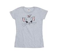 Disney Women's Classics Marie Face Pocket Cotton T-Shirt in Grey | Size: 2XL Disney Grey 2XL