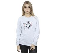 Disney Women's Classics Marie Face Pocket Sweatshirt in Grey | Size: Medium Disney Grey M