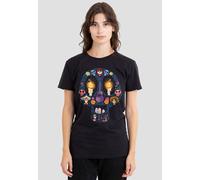 Disney Women's Coco Day Of The Dead Skull With Miguel, Ernesto, Hector T-Shirt, Black | Size: Large Disney Black L