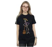 Disney Women's Coco Hector With Guitar Cotton Boyfriend T-Shirt in Black | Size: Large Disney Black L