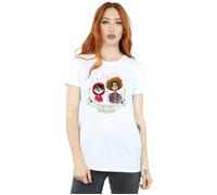 Disney Women's Coco Miguel & Hector Cotton Boyfriend T-Shirt in White | Size: 2XL Disney White 2XL