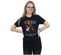 Disney Women's Coco Miguel Logo Cotton Boyfriend T-Shirt in Black | Size: 2XL Disney Black 2XL